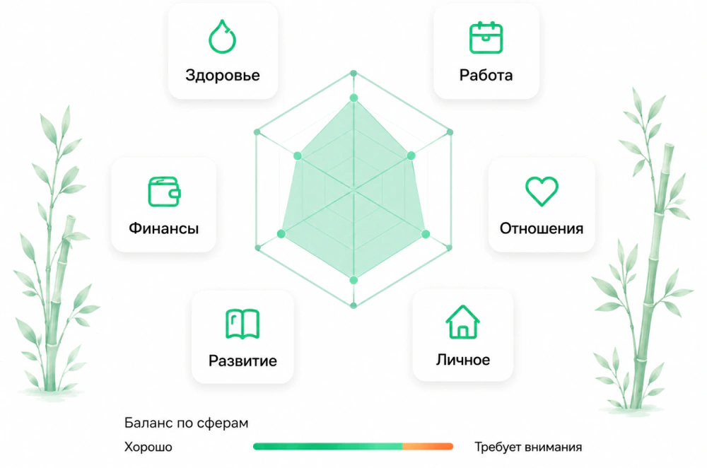 Прогресс по сферам жизни